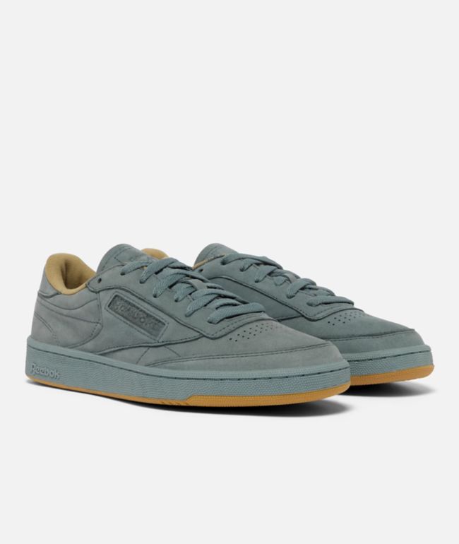 Reebok×UN3D. CLUB C EXTRA Reebok Club C Extra Chalk White & Green Platfrom Shoes | Zumiez