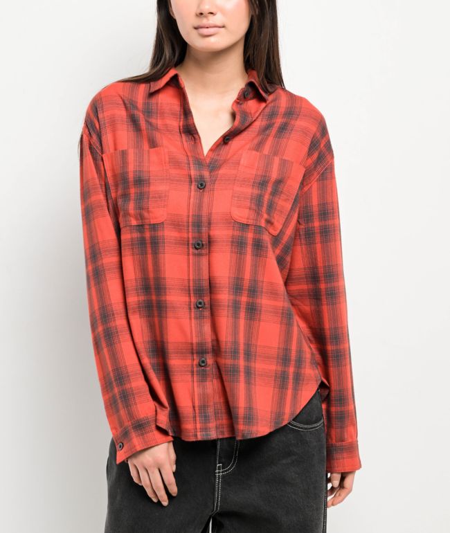 Empyre Addison Red & Grey Flannel Shirt - Empyre