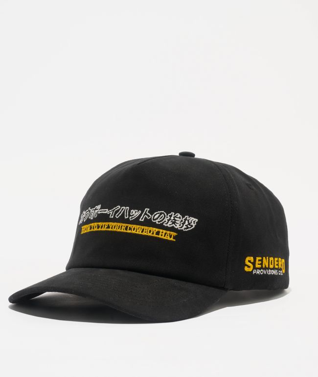 Sendero Tip Your Black Snapback Hat - Sendero Provisions