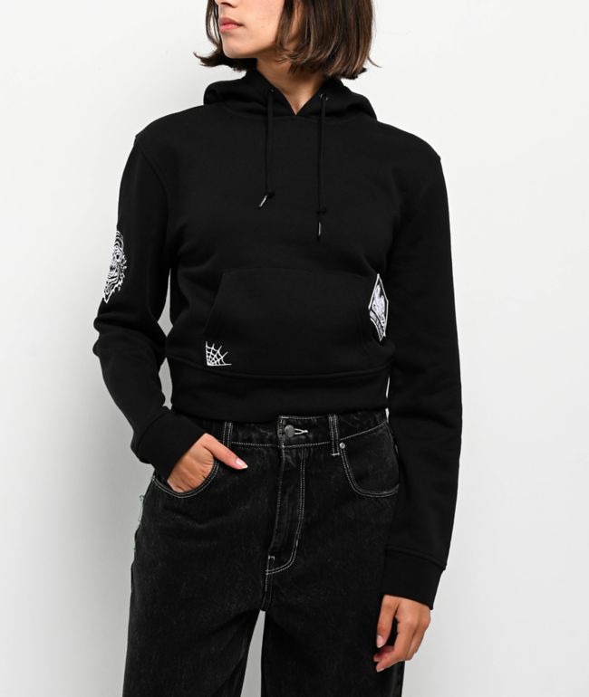 Lurking Class by Sketchy Tank Web Skull Black Zip Hoodie - Lurking Class by Sketchy Tank