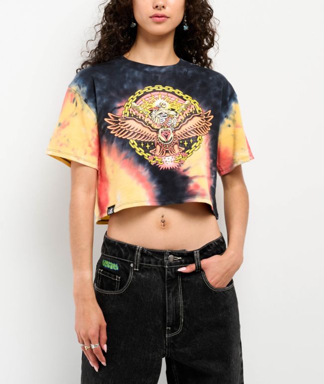 Lurking Class by Sketchy Tank Tall Boy Unchained Tie Dye Boxy Crop T-Shirt - Lurking Class by Sketchy Tank