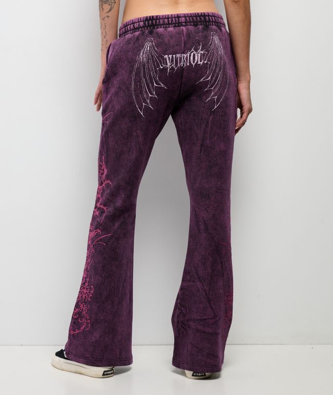 Vitriol Karli Shadow Purple Wash Sweatpants - Vitriol