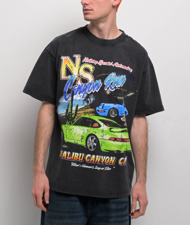 Nothing Special Canyon Run Black Wash T-Shirt - Nothing Special
