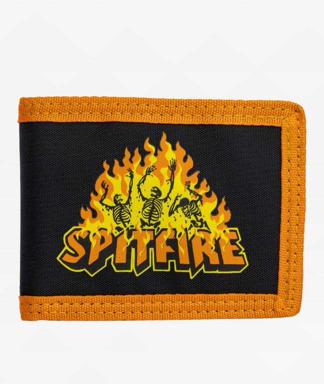 Spitfire Hellfire Black & Orange Bifold Wallet - Spitfire