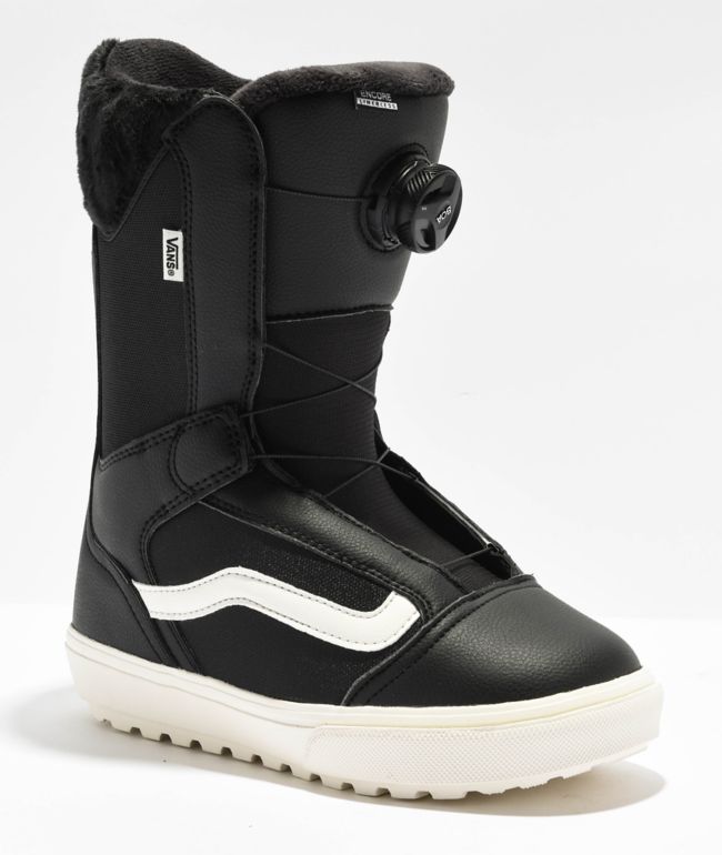 Vans Women's Encore Linerless Boa Black & White Snowboard Boots 2024 - Vans