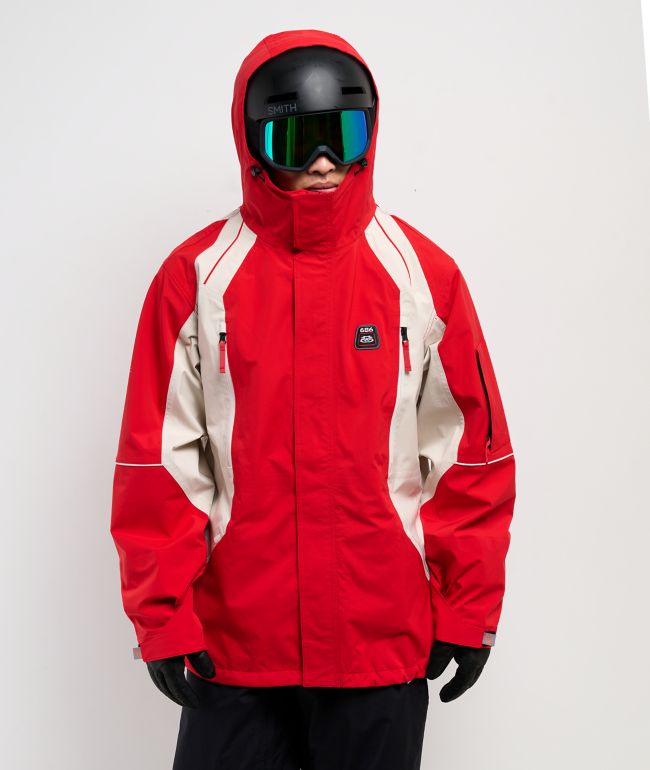 686 x 2002 X3 True Red Colorblock 20K Snowboard Jacket - 686