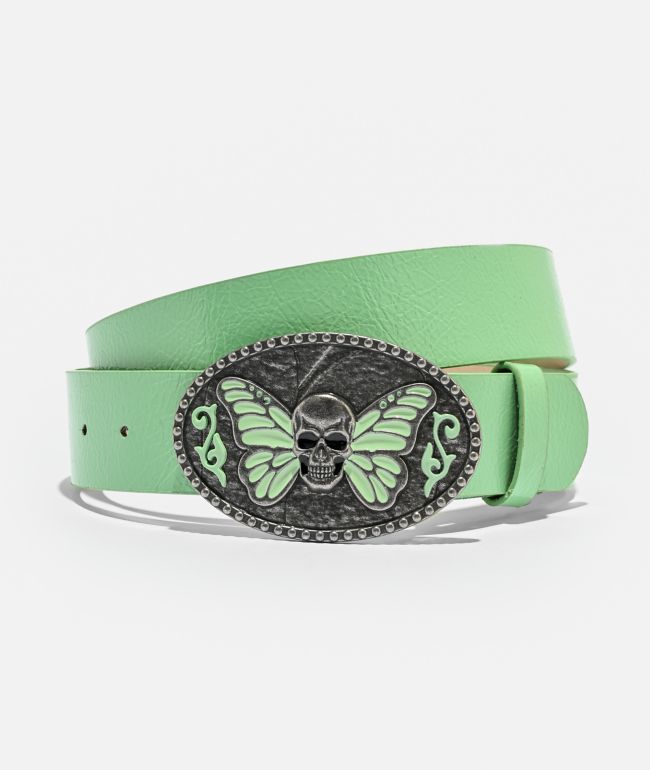 Vitriol Butterfly Skull Green Belt - Vitriol