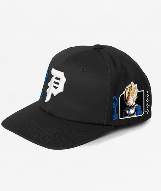 Primitive x Dragon Ball Z Vegeta Black Snapback Hat - Primitive