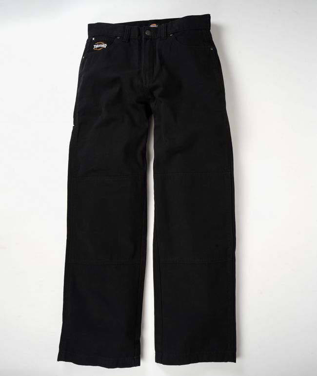 Dickies x Thrasher Double Knee Black Work Pants - Dickies