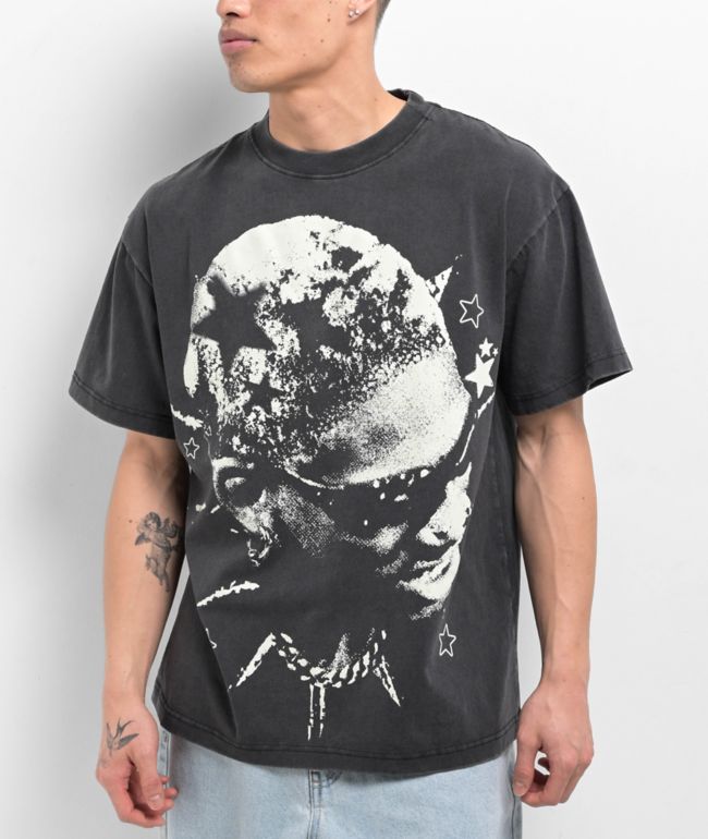 Rodman Apparel Chain Necklace Black Wash T-Shirt - Rodman