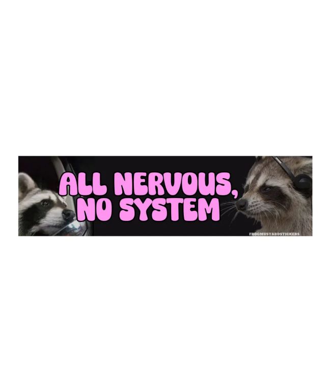 Frog Mustard All Nervous, No System Sticker - Frog Mustard