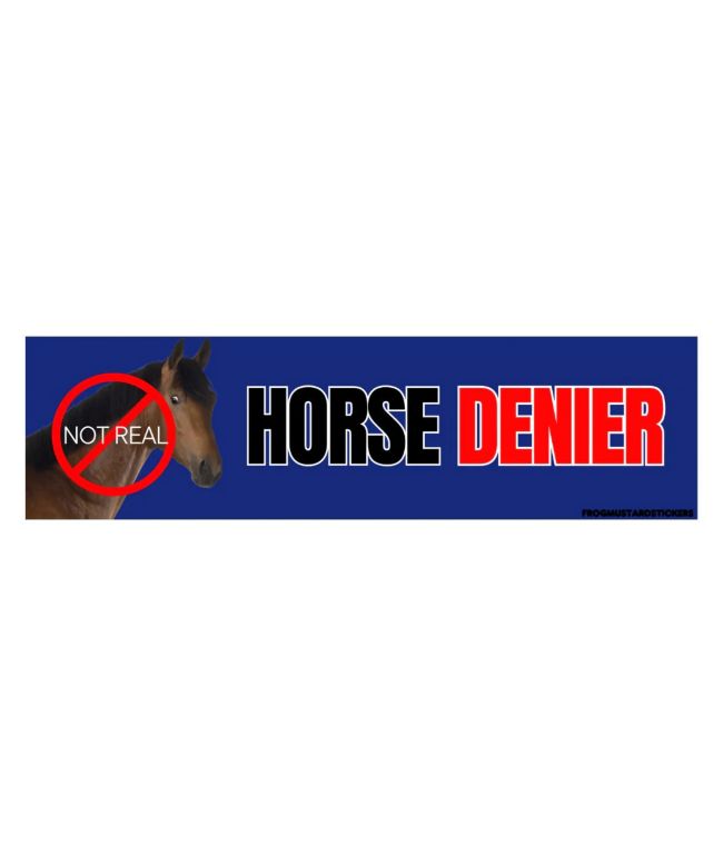 Frog Mustard Horse Denier Sticker - Frog Mustard