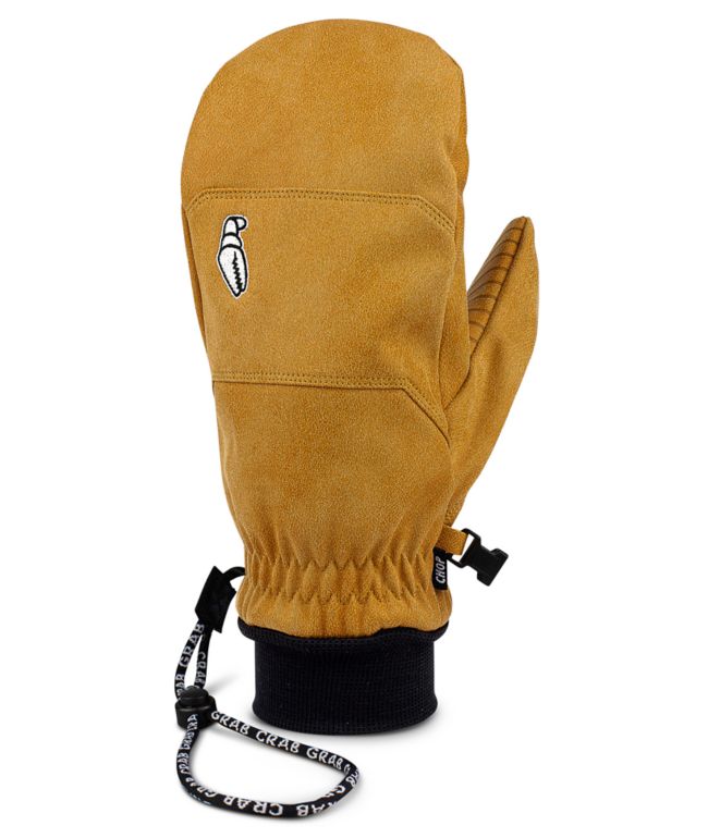 Crab Grab Merrill Chop Tan Snowboard Mittens - Crab Grab