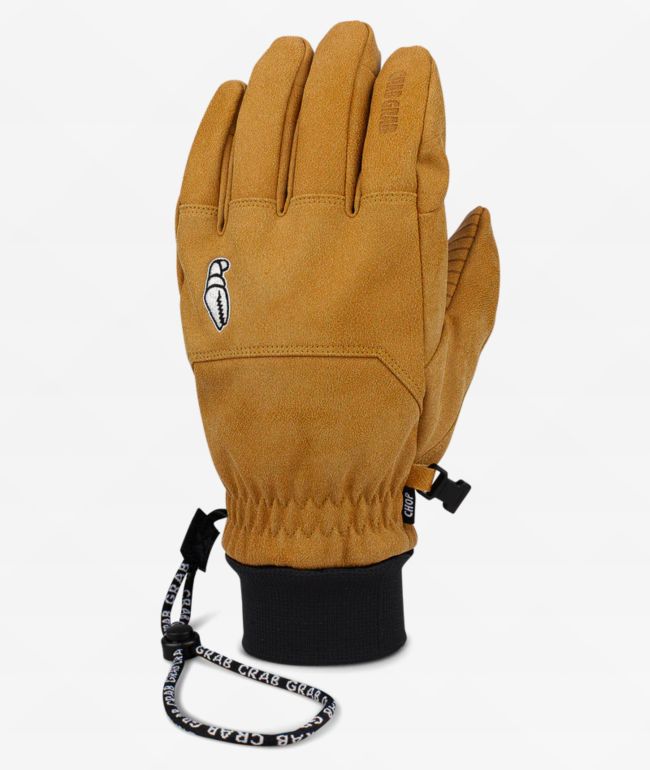 Crab Grab Chop Tan 15K Snowboard Gloves - Crab Grab