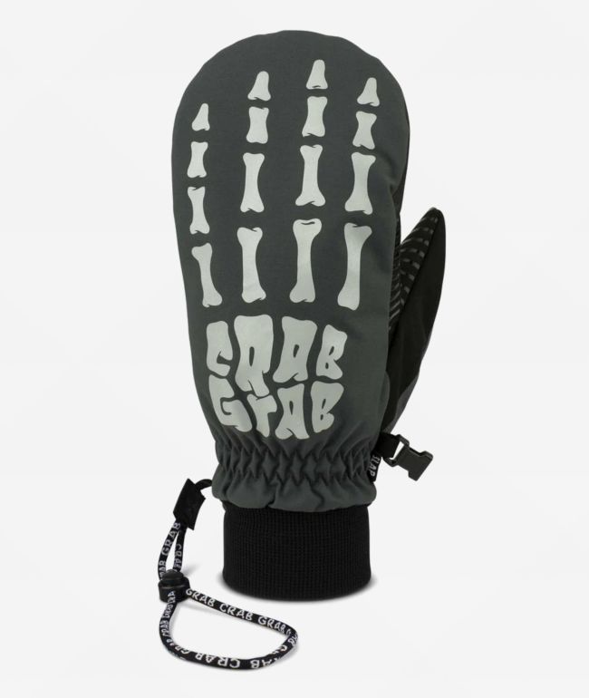 Crab Grab Slap Bones Reflective 15K Snowboard Mittens - Crab Grab