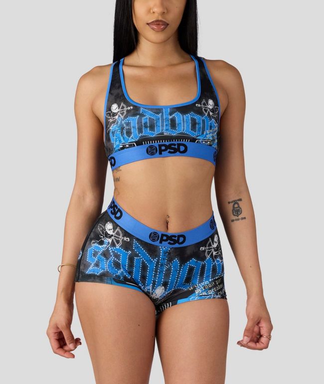 PSD x SAD BOYZ by Junior H Azul Angel Sports Bra - PSD Underwear