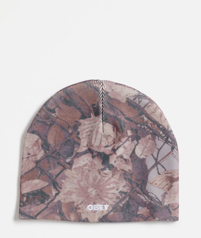 Obey Bold Fence Camo Skully Beanie - Obey