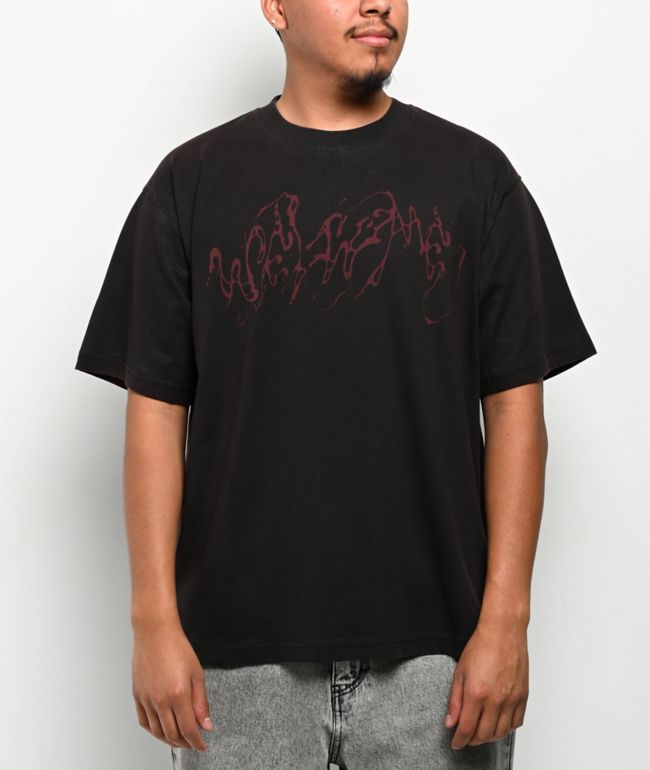 Welcome Weep Overprint Black T-Shirt - Welcome Skateboards