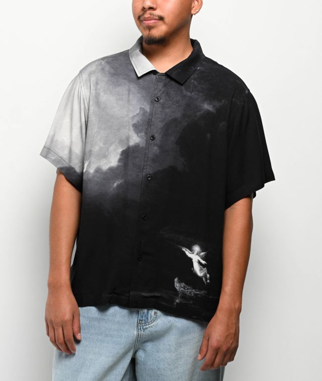 Welcome Hope Black & White Button Up Shirt - Welcome Skateboards