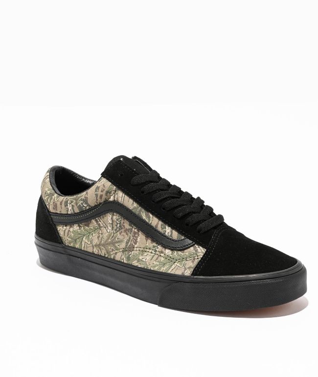 Vans Old Skool Black & Camo Skate Shoes - Vans