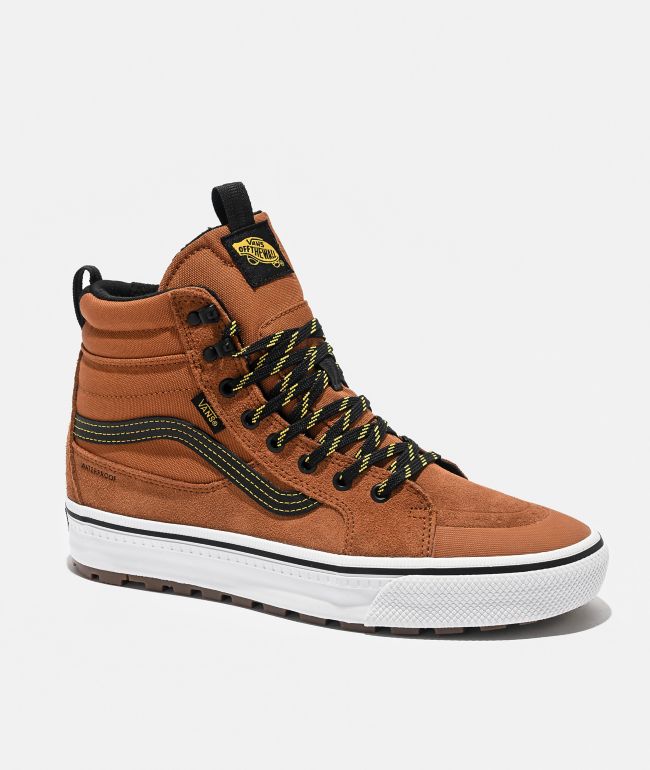 Vans Sk8 Hi Waterproof MTE Glazed Ginger & Black Shoes - Vans