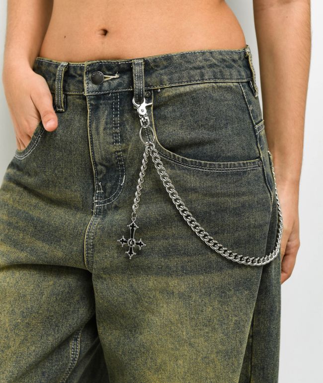 Saint Midas Gothic Cross Silver Pocket Chain - Saint Midas