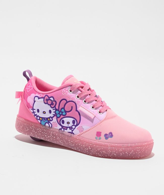 Heelys x Hello Kitty Kids Pro Midigi Pink & White Shoes | Zumiez