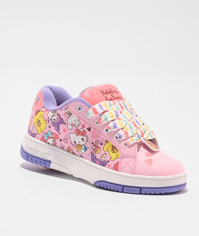 Heelys x Hello Kitty Kids Pro Midigi Pink & White Shoes | Zumiez