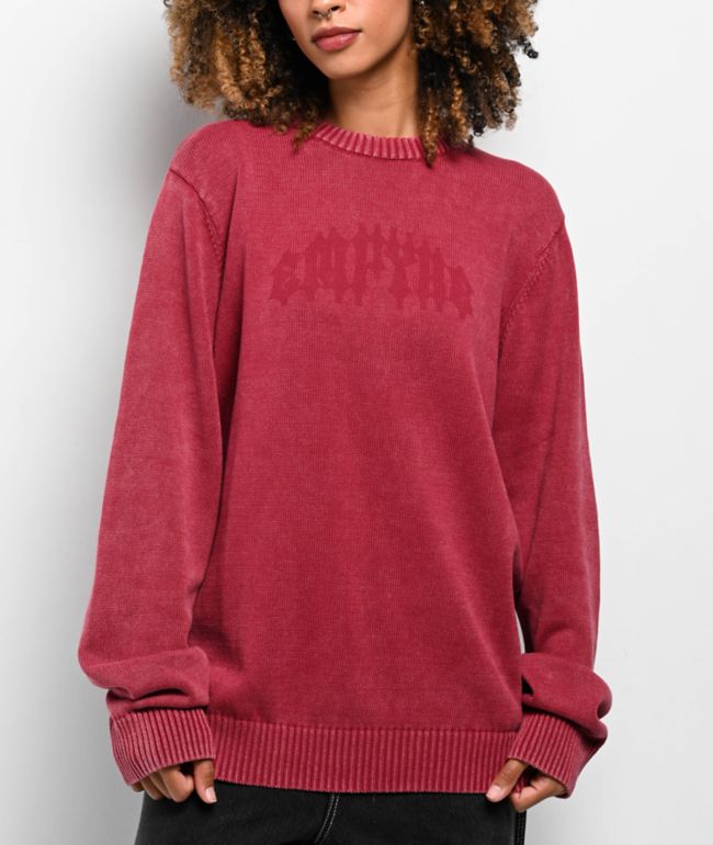Empyre Maddox Red Wash Sweater - Empyre