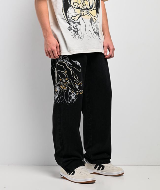 Ed Hardy Panther Reaper Black Jeans - Ed Hardy