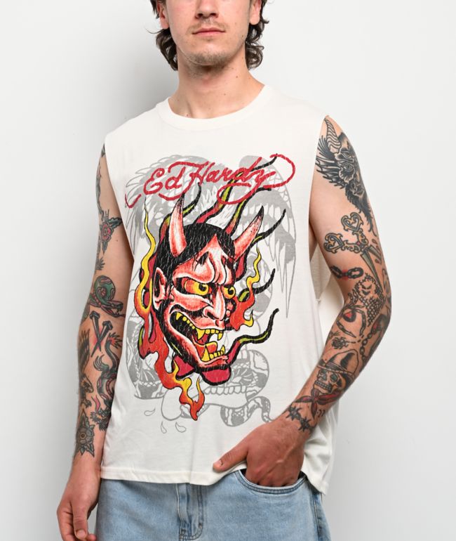 ［Sculptor X Ed Hardy] Tank Top タンクト MUSINSA | SCULPTOR [Sculptor x Ed Hardy] Rib Tank Top White