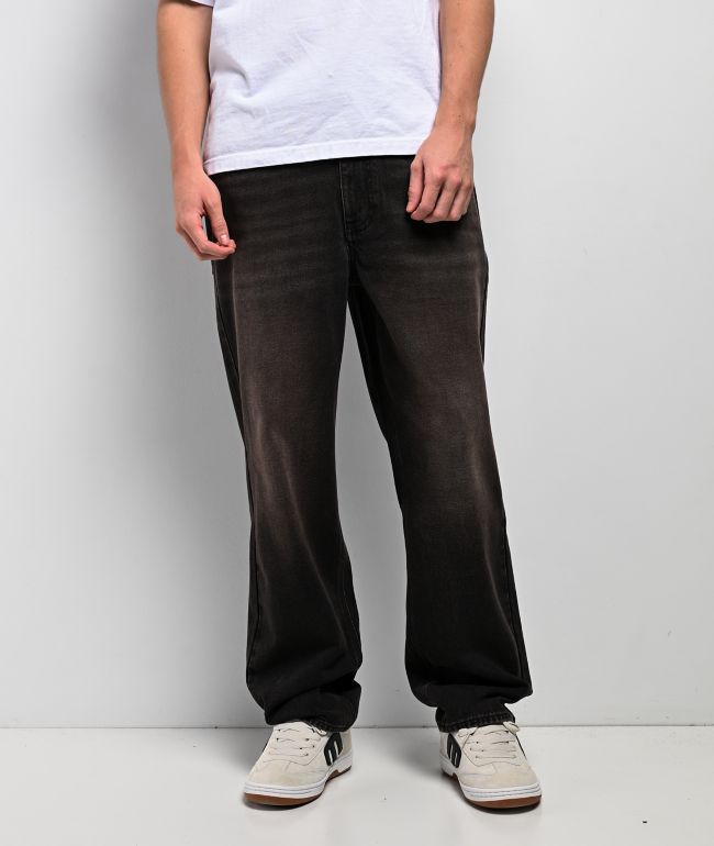 Empyre Grip Black & Brown Loose Fit Skate Jeans - Empyre