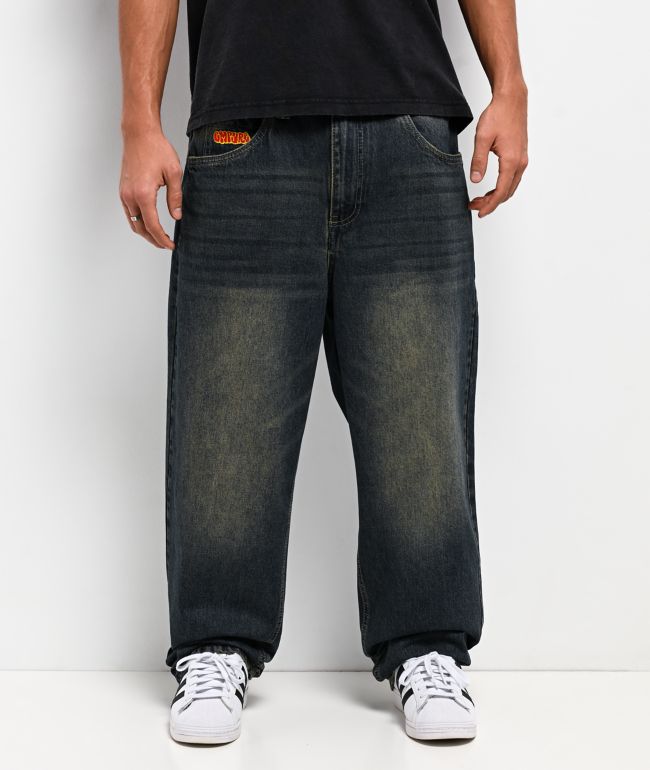 Empyre Ramp Blue Dirty Wash Loose Fit Jeans - Empyre