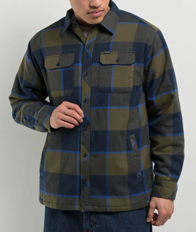 Dravus Navy Flannel Sherpa Jacket - Dravus