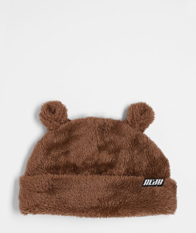 A.LAB Plushy Bear Brown Beanie - A.LAB