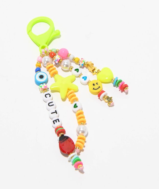 Petals and Peacocks Beadit Yellow Bag Charm - Petals and Peacocks