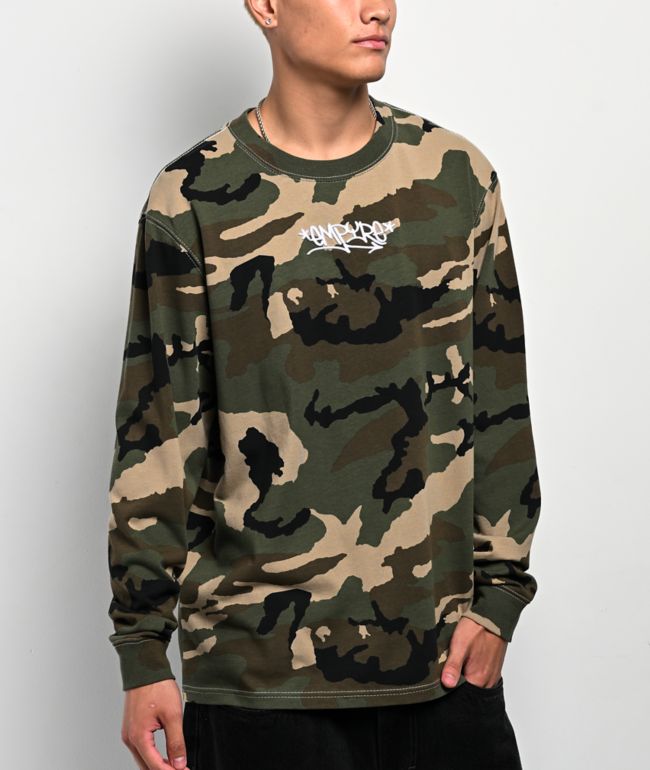 Empyre Sandbag Green Camo Long Sleeve T-Shirt - Empyre