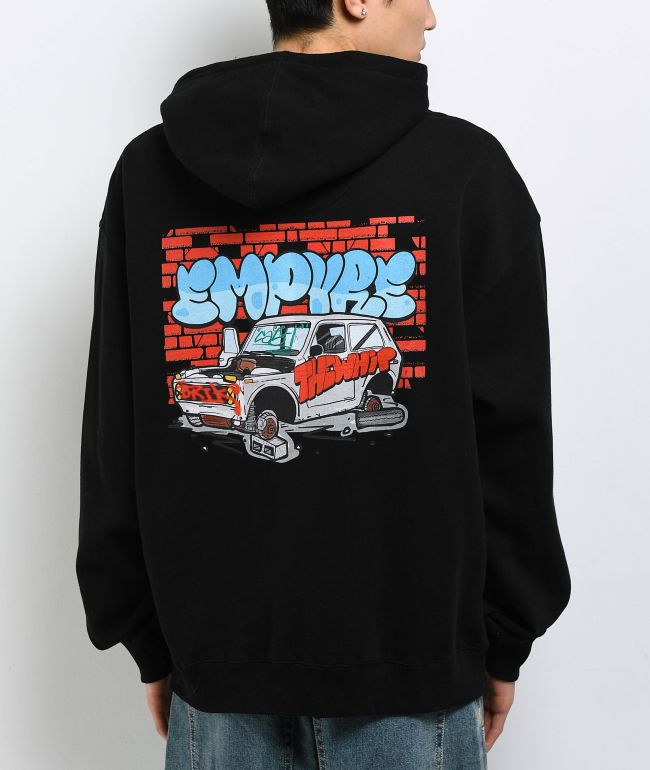 ★COOR★ Overfit low cut hoodie black CAA1TS29N-BLK HUF | Zumiez