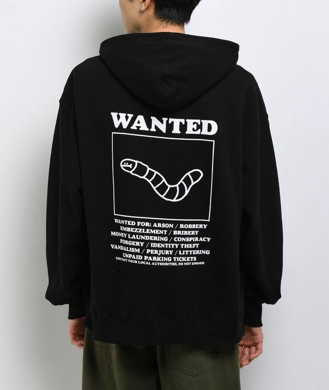 A.LAB Wanted Worm Black Hoodie - A.LAB