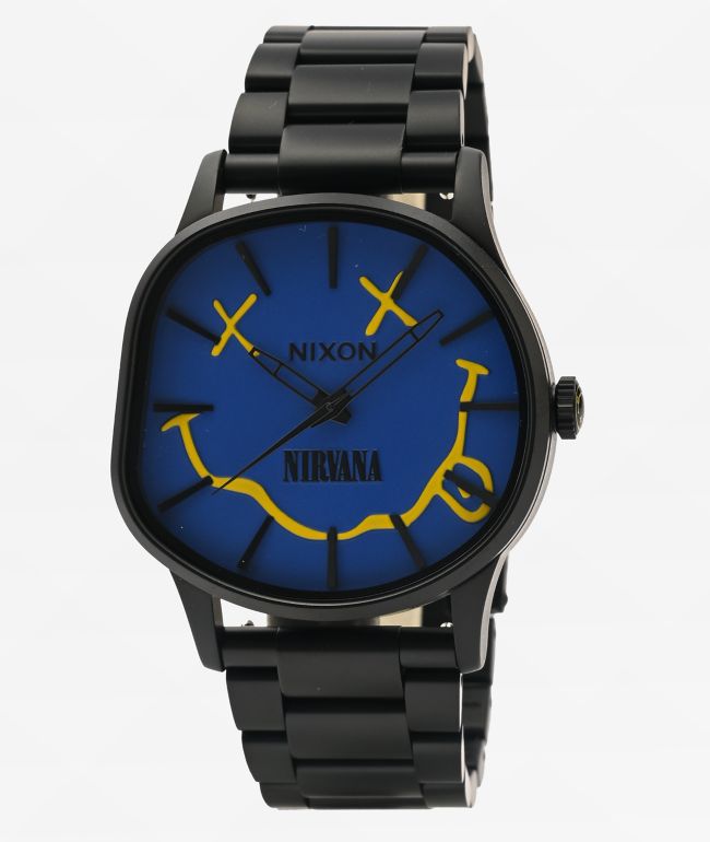 Nixon x Nirvana Sentry Wobble Black Analog Watch - Nixon Watches