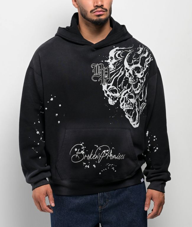 Broken Promises Storm Of Chaos Black Hoodie - Broken Promises