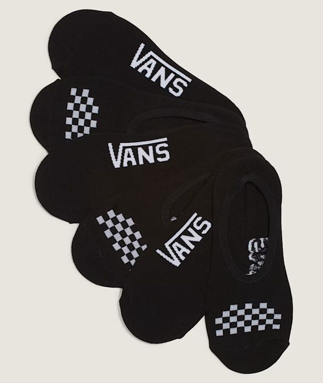Vans Classic Canoodle Black 3 Pack No Show Socks - Vans