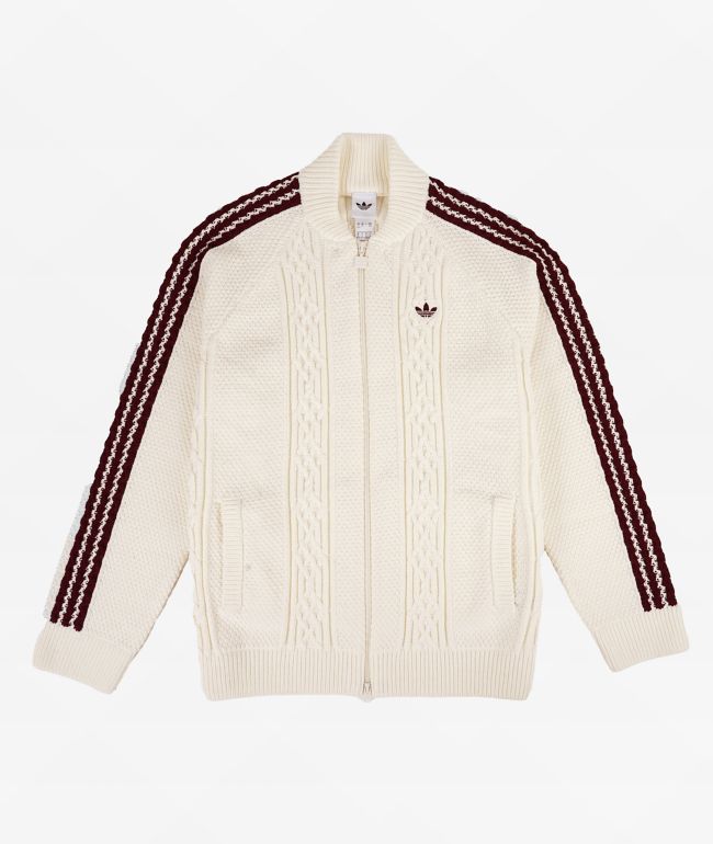 adidas Originals Archive Cutline Off White Track Zip Sweater - adidas