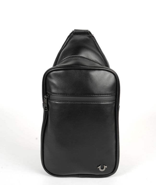 True Religion Bank Black Sling Bag - True Religion