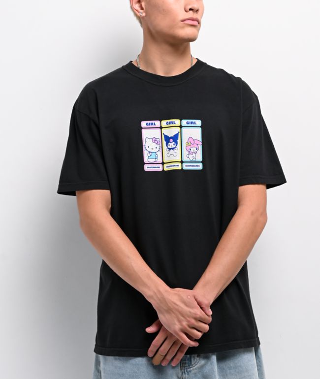 Girl x Hello Kitty and Friends Triple OG Black T-Shirt - Girl
