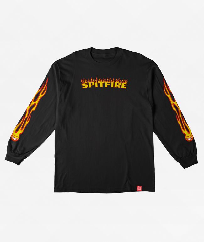 Spitfire Hot Rod Black Long Sleeve T-Shirt - Spitfire