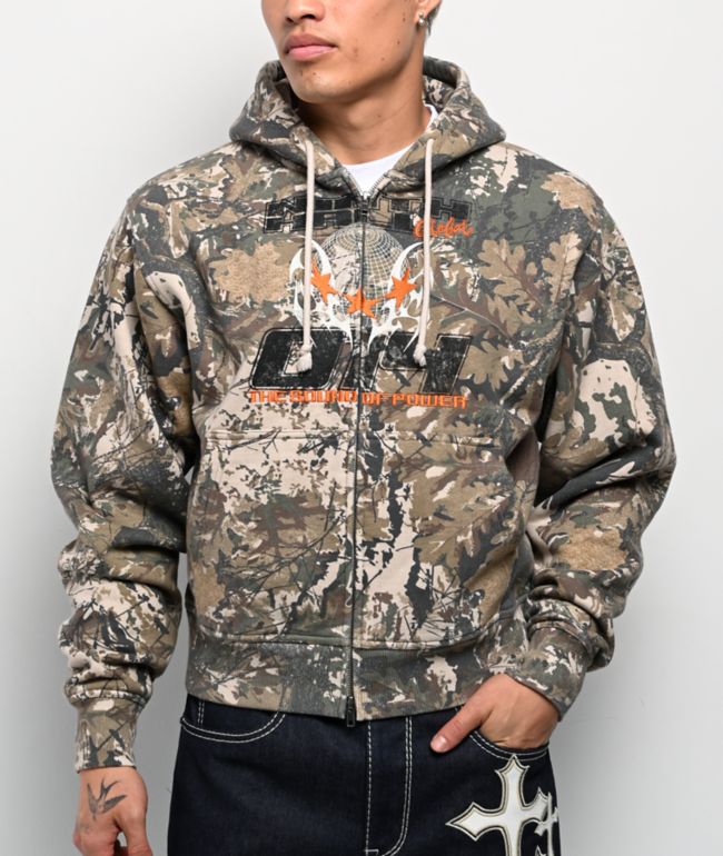 Ninth Hall Swamp Smoke Camo Zip Hoodie - Ninth Hall