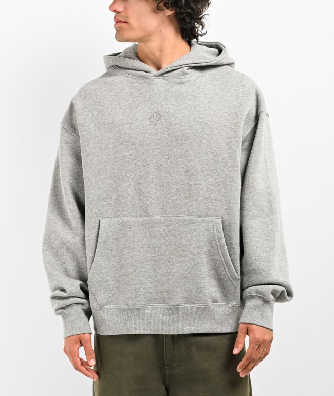Ninth Hall Fundamentals Heather Grey Boxy Hoodie - Ninth Hall Fundamentals