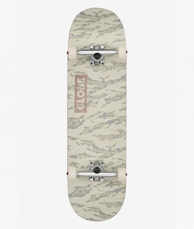 Globe Goodstock White 8.75" Skateboard Complete - Globe