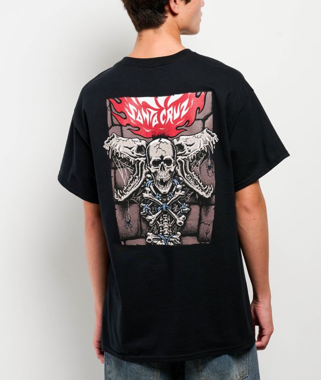 Santa Cruz Pace Torch Center Black T-Shirt - Santa Cruz Skate
